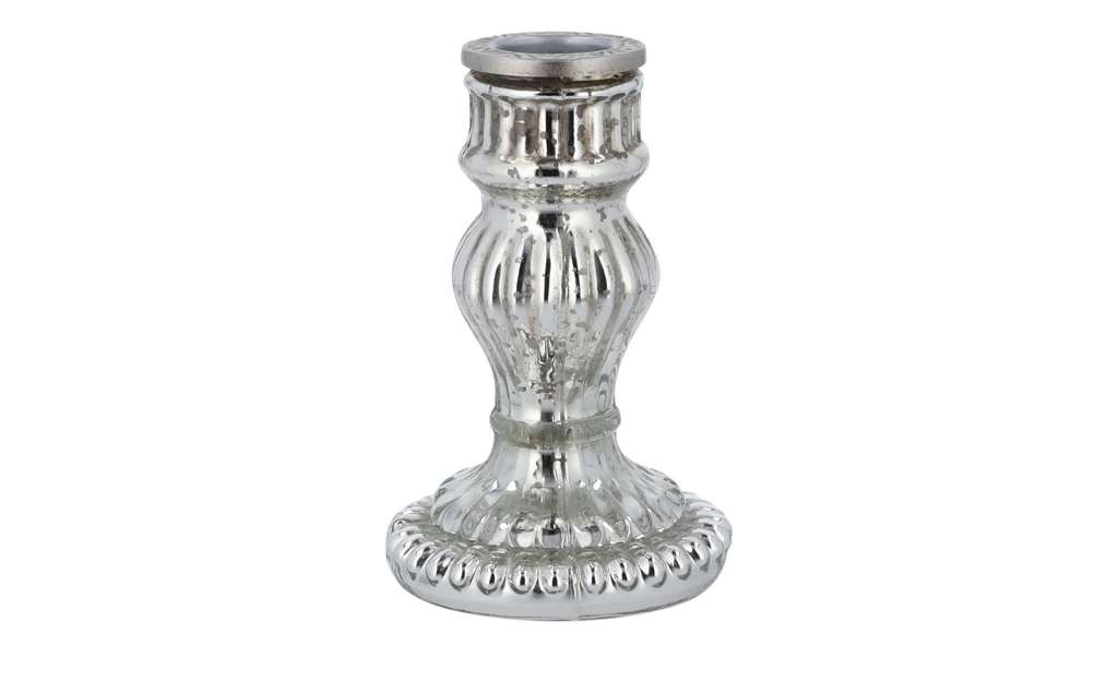 Kerzenhalter ¦ silber ¦ Glas  Ø: 7 Dekoration > Kerzen & Lichter > Kerzenständer - Höffner