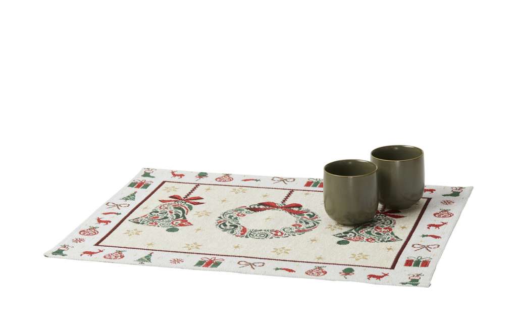LAVIDA Platzset  Goblin Glocken/Kranz ¦ mehrfarbig ¦ 65% Polyester, 35% Baumwolle Heimtextilien > Tischwäsche > Platzsets - Höffner