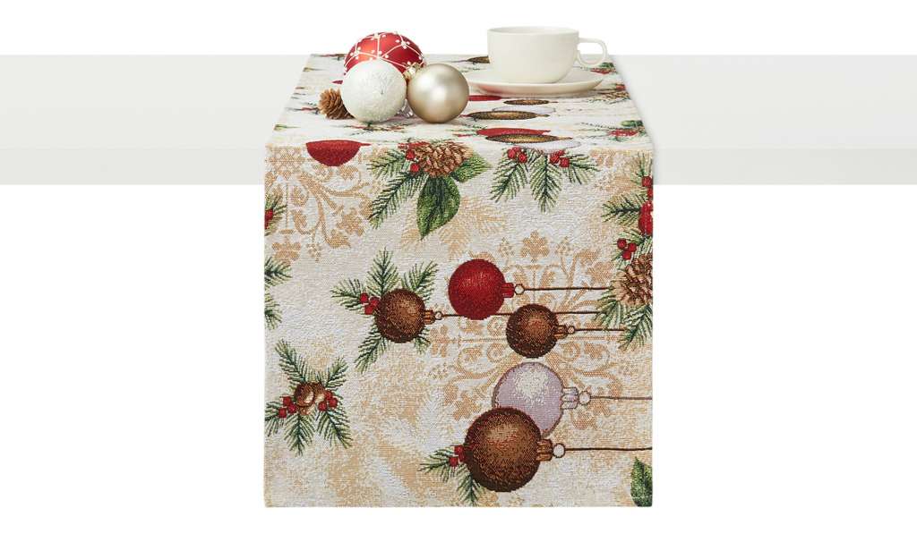 LAVIDA Tischläufer  Goblin Weihnachtskugeln ¦ mehrfarbig ¦ 65% Polyester, 35% Baumwolle Heimtextilien > Tischwäsche > Tischläufer - Höffner