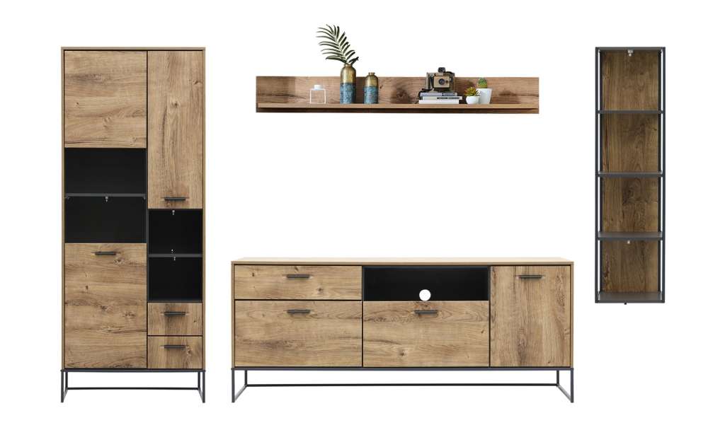 uno Wohnwand  New York ¦ holzfarben Wohnwände - Höffner