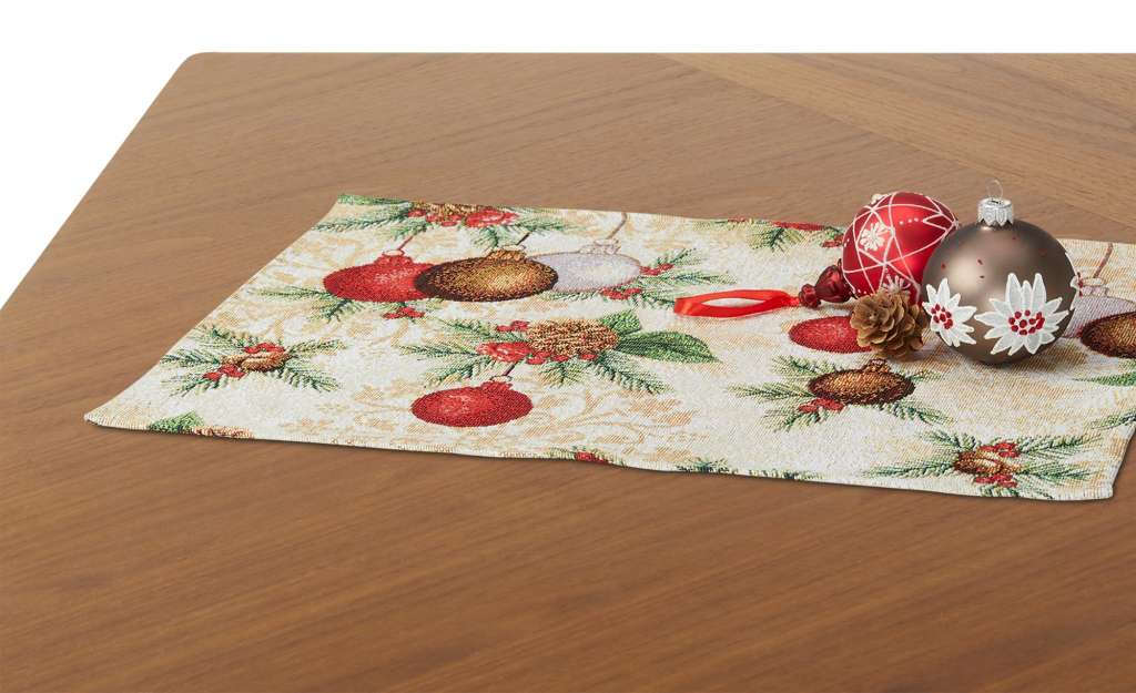 LAVIDA Platzset  Goblin Weihnachtskugeln ¦ mehrfarbig ¦ 65% Polyester, 35% Baumwolle Heimtextilien > Tischwäsche > Platzsets - Höffner