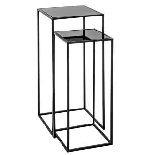 Blumentische aus Stahl und Glas Bügelgestell (zweiteilig)