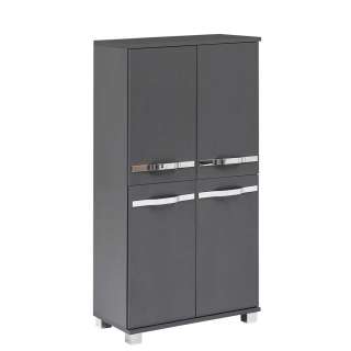 Badmidischrank in Anthrazit Metallgriffen