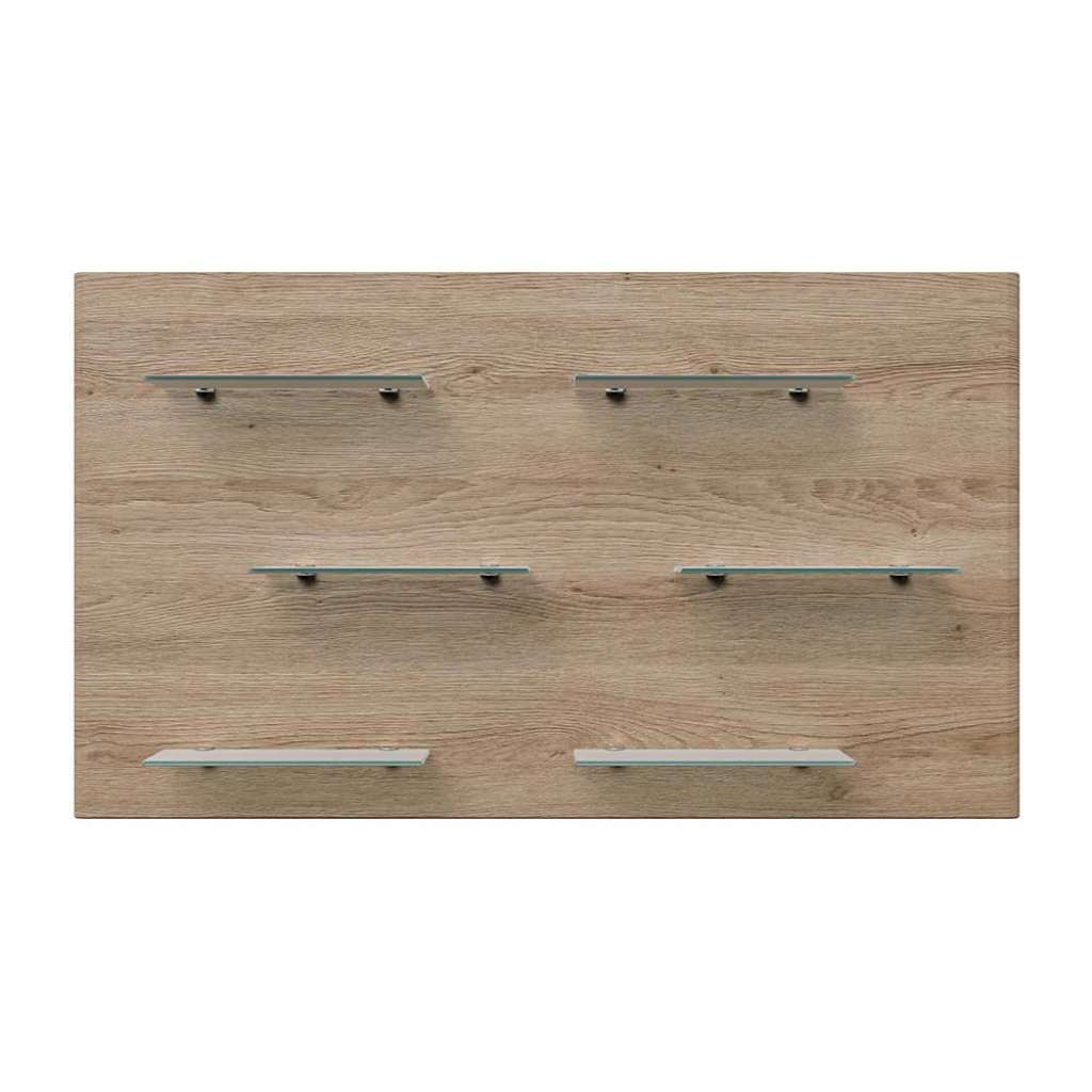 Wandboard in Holzoptik Eiche hell 6 Glasablagen
