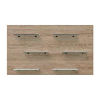 Wandboard in Holzoptik Eiche hell 6 Glasablagen