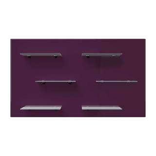 Wand Regal in Violett Hochglanz 6 Glasböden