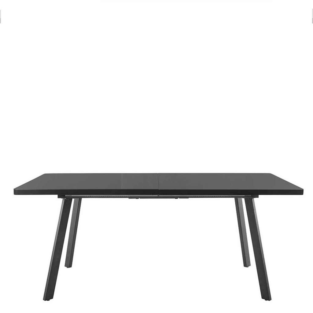 Esszimmertisch in Schwarz 40 cm Kulissenauszug