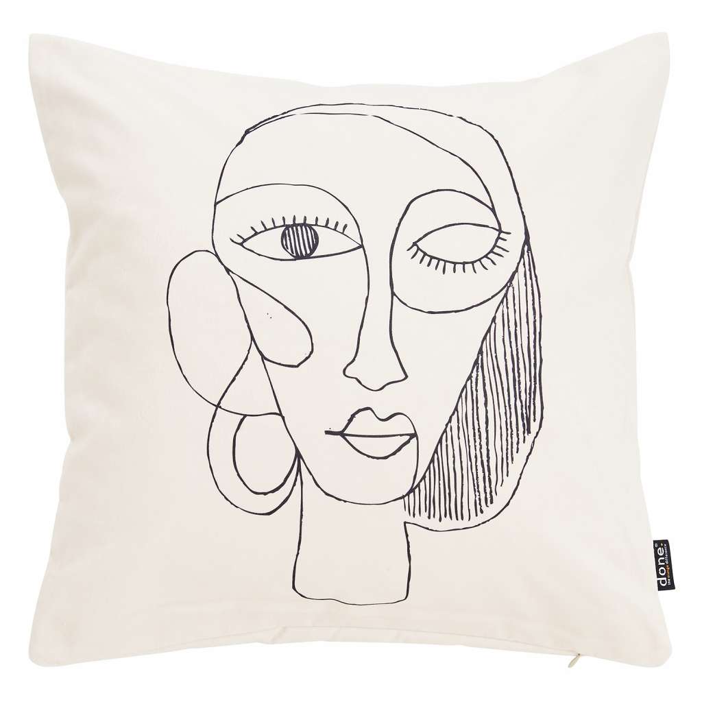 home24 Kissenhülle Line Drawing