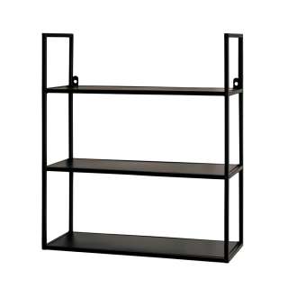 Metallregal in Schwarz Wandmontage