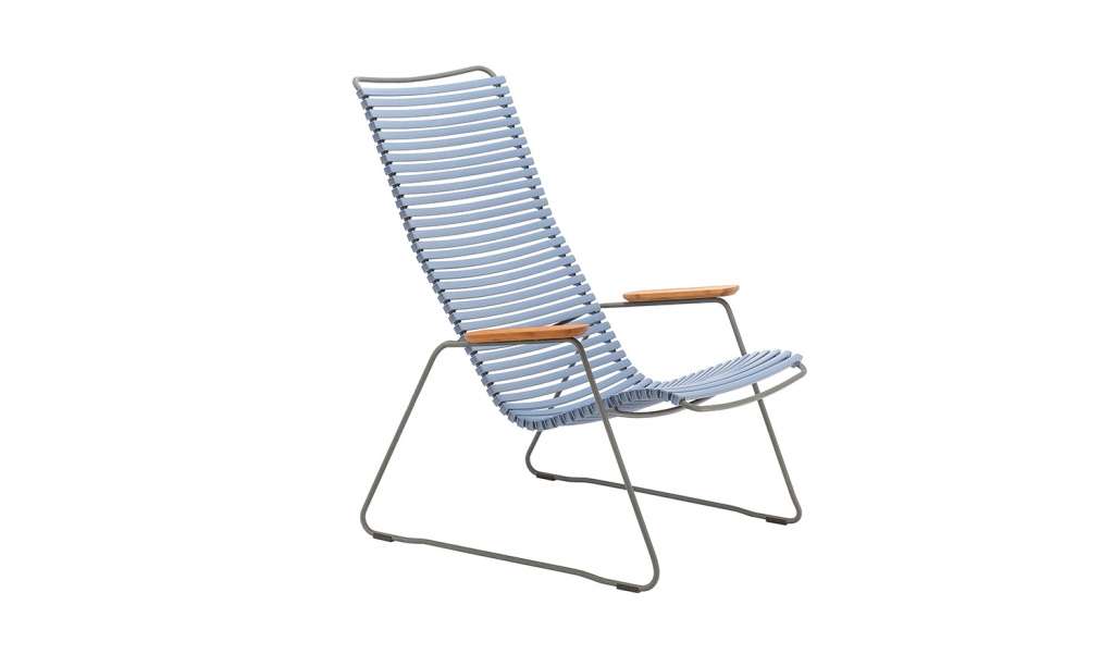 Houe - Click Lounge Stuhl - pigeon blue - outdoor