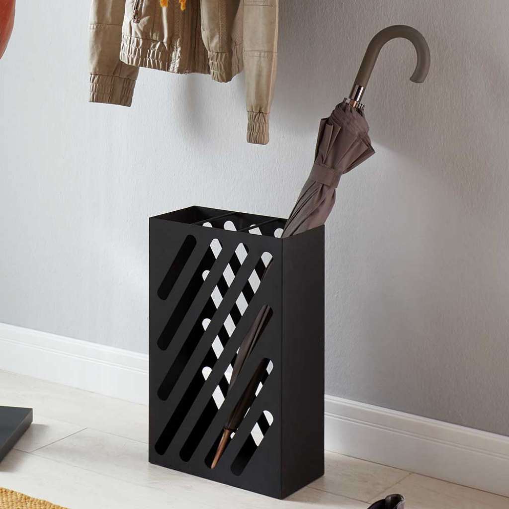 Regenschirmständer aus Metall in Schwarz modernem Design