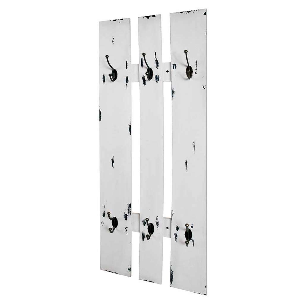Garderobenpaneel im Shabby Chic Stil 6 Kleiderhaken