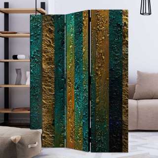 Paravent mit Streifenmuster Leinwand