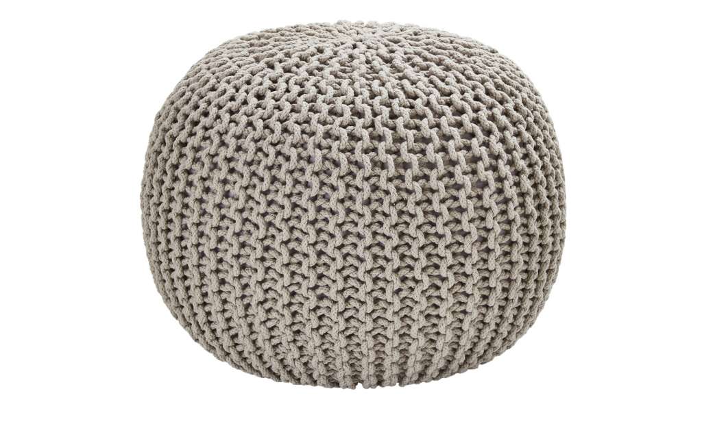 HOME STORY Strickpouf ¦ beige Ø: 65 Heimtextilien > Kissen > Bodenkissen - Höffner