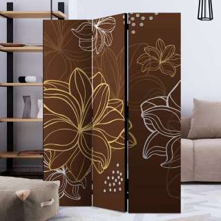 Paravent blickdicht und UV-beständig Blumen Motiv