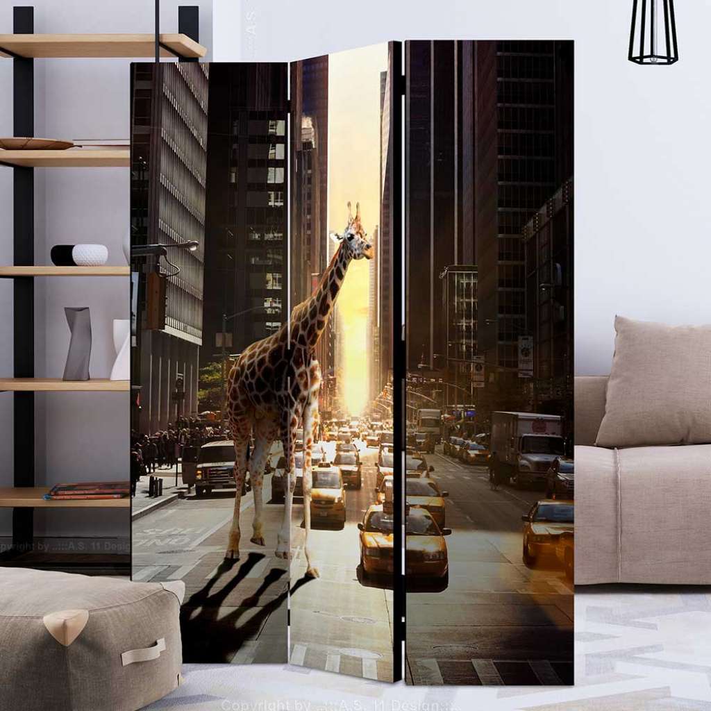 Sichtschutz Wand mit Fotodruck Motiv NYC Straßenbild
