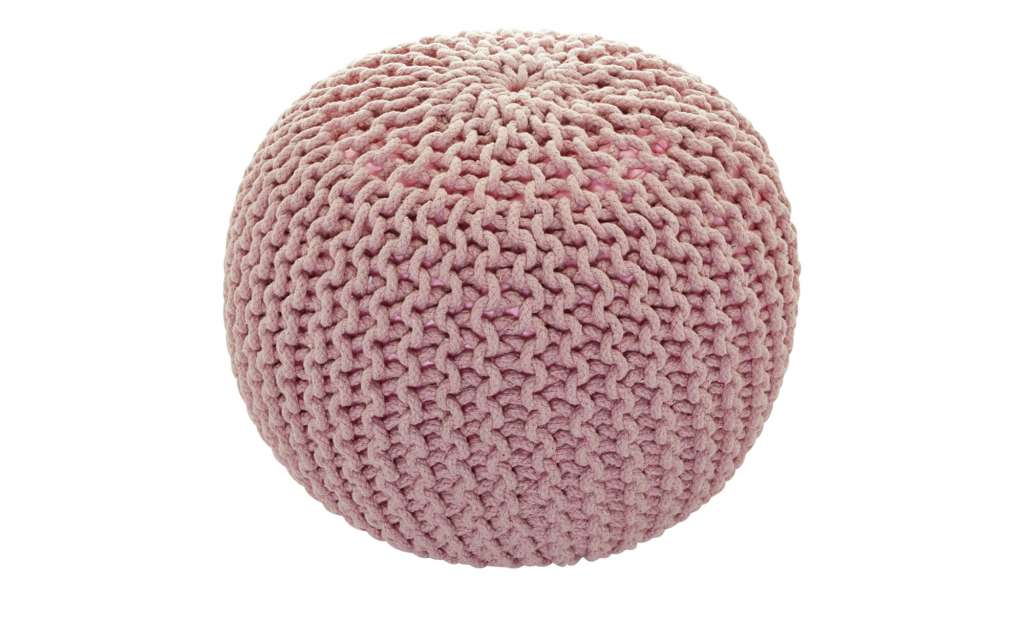 HOME STORY Strickpouf ¦ rosa/pink Ø: 50 Heimtextilien > Kissen > Bodenkissen - Höffner
