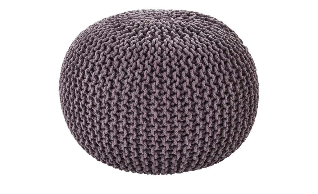 HOME STORY Strickpouf ¦ grau Ø: 65 Heimtextilien > Kissen > Bodenkissen - Höffner
