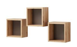 Hängeregale, 3er-Set  Micha ¦ holzfarben Regale > Bücherregale - Höffner