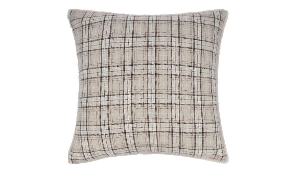 LAVIDA Kissen  Karodruck ¦ beige Heimtextilien > Kissen > Dekokissen - Höffner