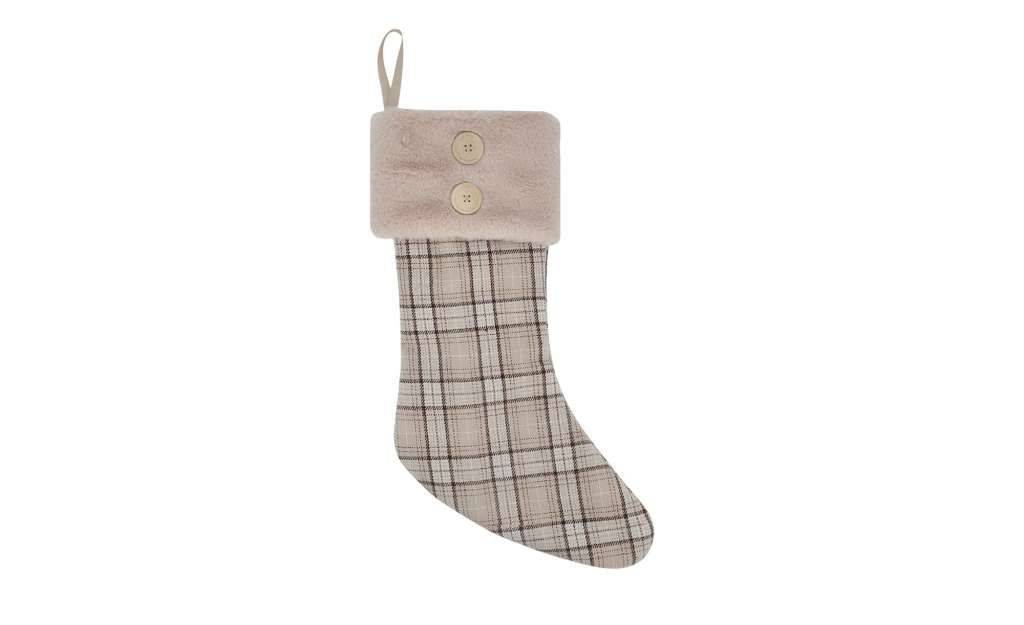 LAVIDA Stiefel  Karodruck ¦ beige Dekoration > Dekoartikel - Höffner