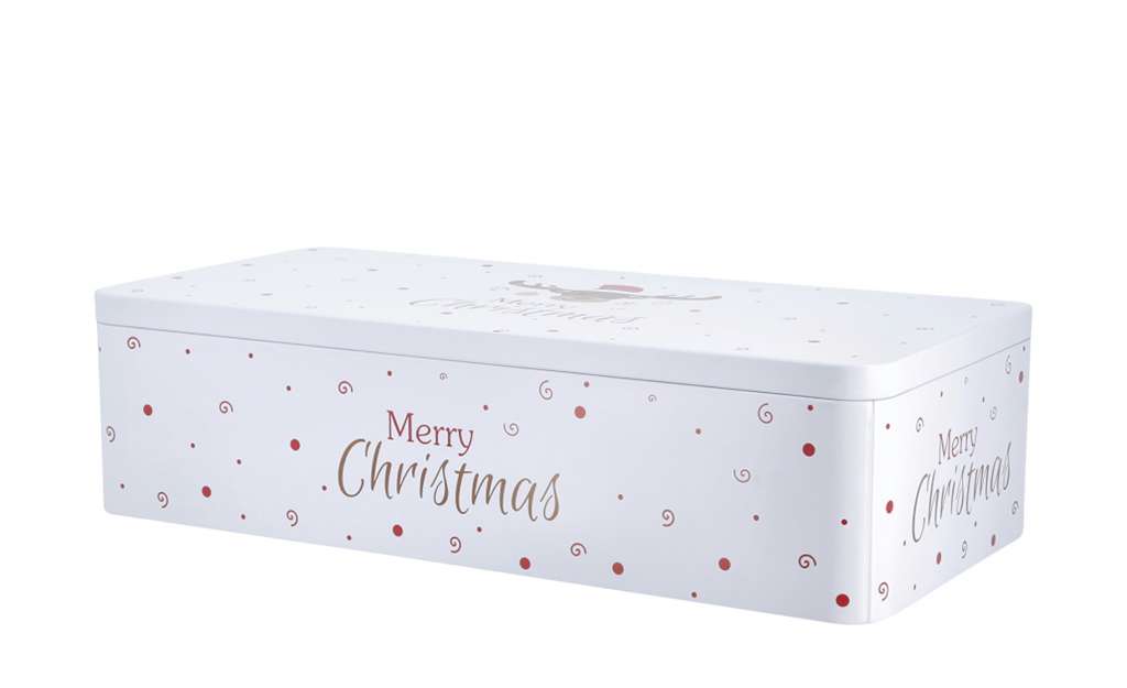 Keksdose mit Einleger ¦ weiß ¦ Kunststoff, Metall Küchenzubehör & Helfer > Vorratsbehälter - Höffner