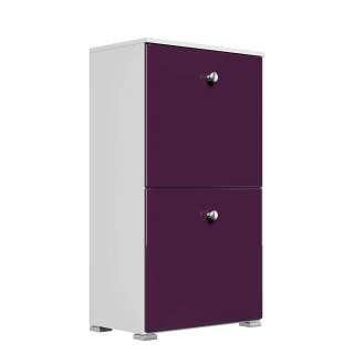 Treppenhaus Schuhschrank platzsparende Tiefe Violett & Weiß