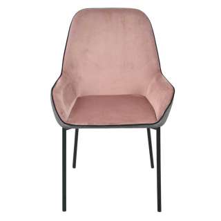 Esszimmer Polsterstühle mit 49 cm Sitzhöhe Rosa und Grau (2er Set)