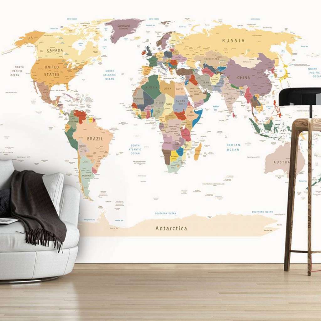 home24 Fototapete World Map