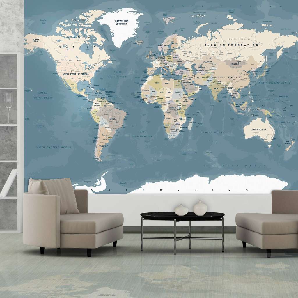 home24 Fototapete Vintage World Map