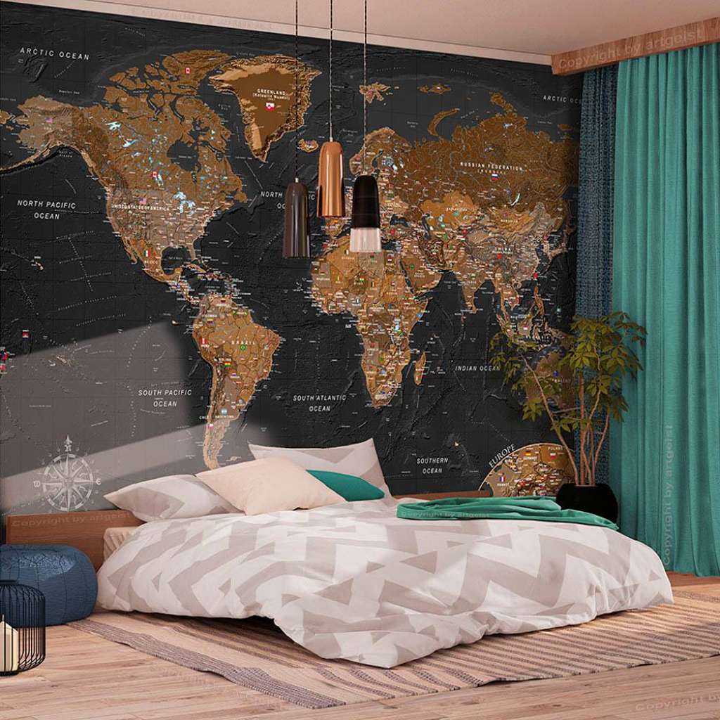 home24 Fototapete World Stylish Map