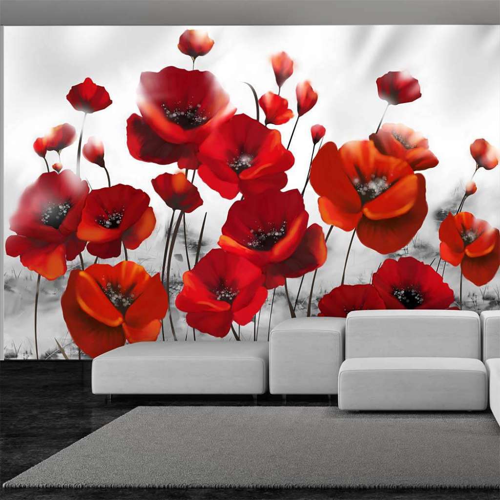 home24 Fototapete Glowing Poppies
