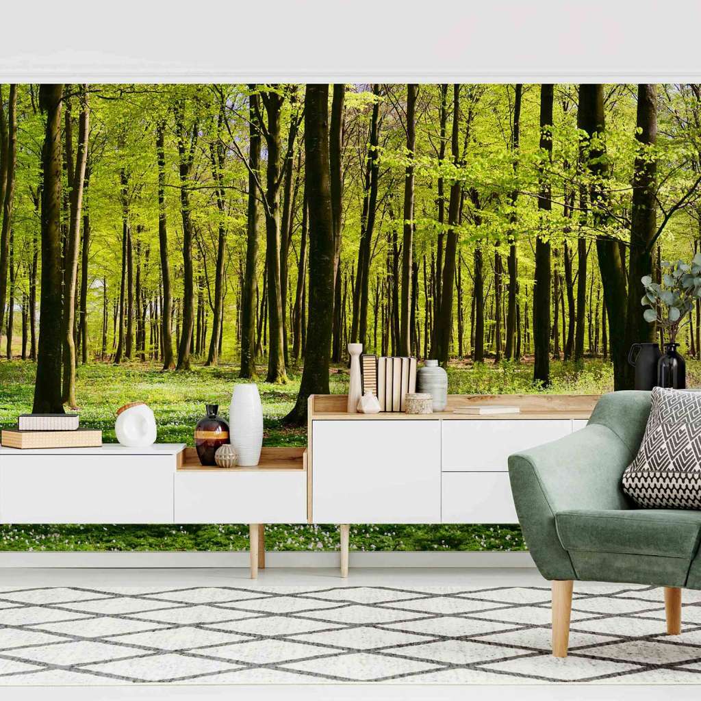home24 Vliestapete Waldwiese