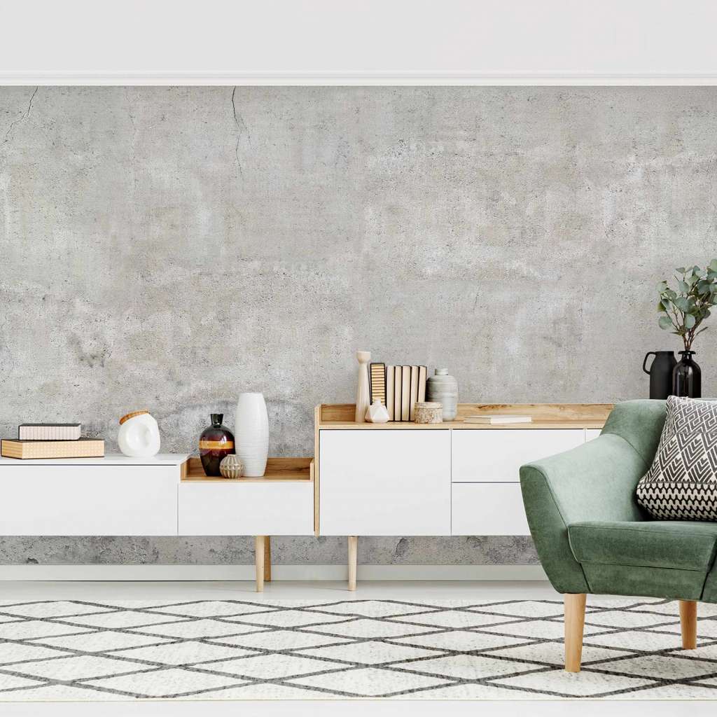 home24 Vliestapete Shabby Beton