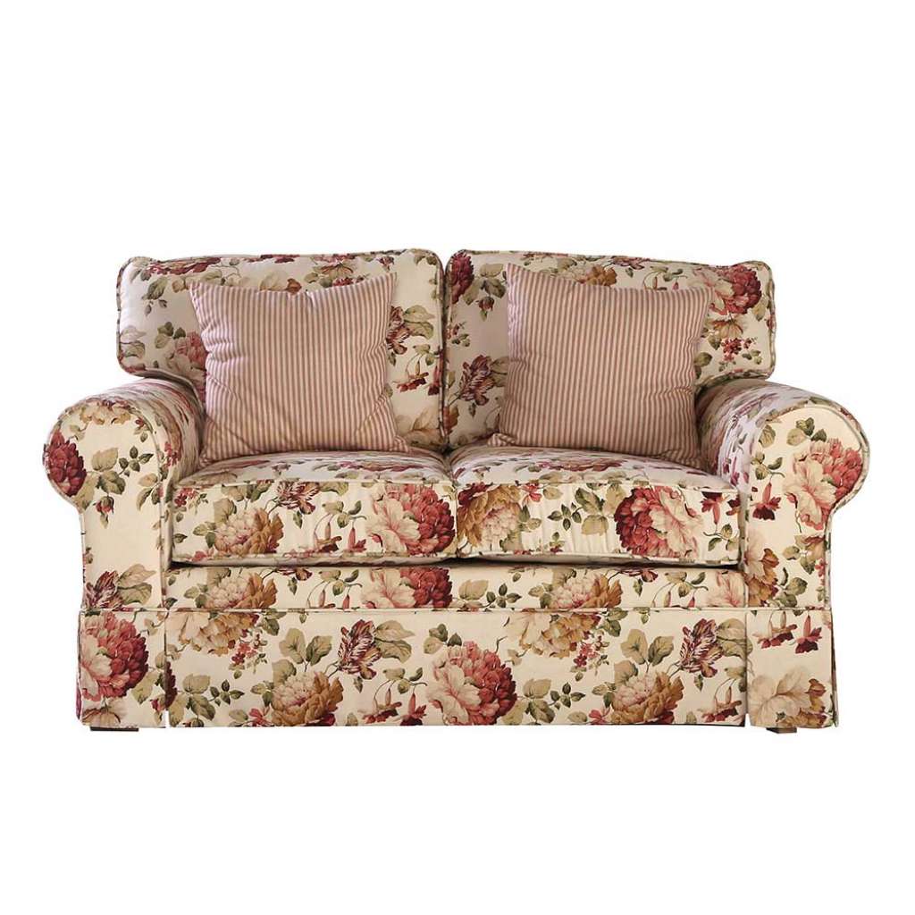 Country Style Sofa mit Nosagunterfederung Blumen Muster