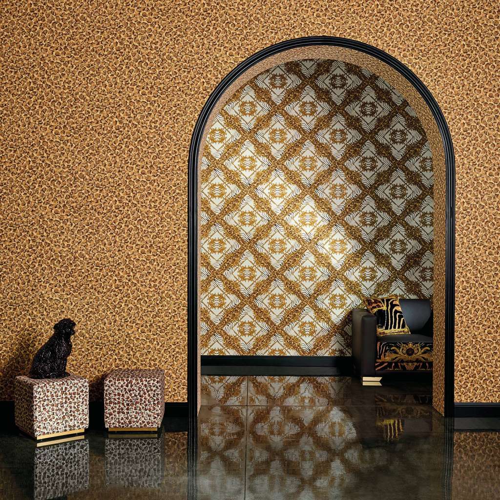 home24 Vliestapete Vasmara Leopard