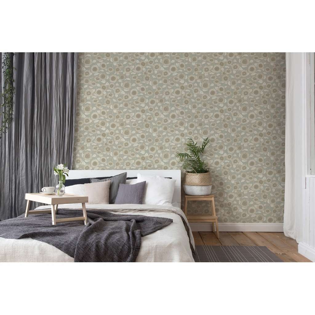 home24 Vliestapete Vintage Sonnenblumen