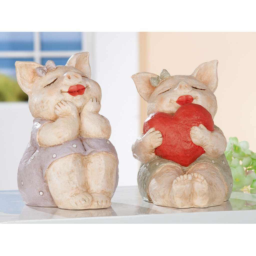 home24 Dekofigur Schwein Rosalie sitzend IV