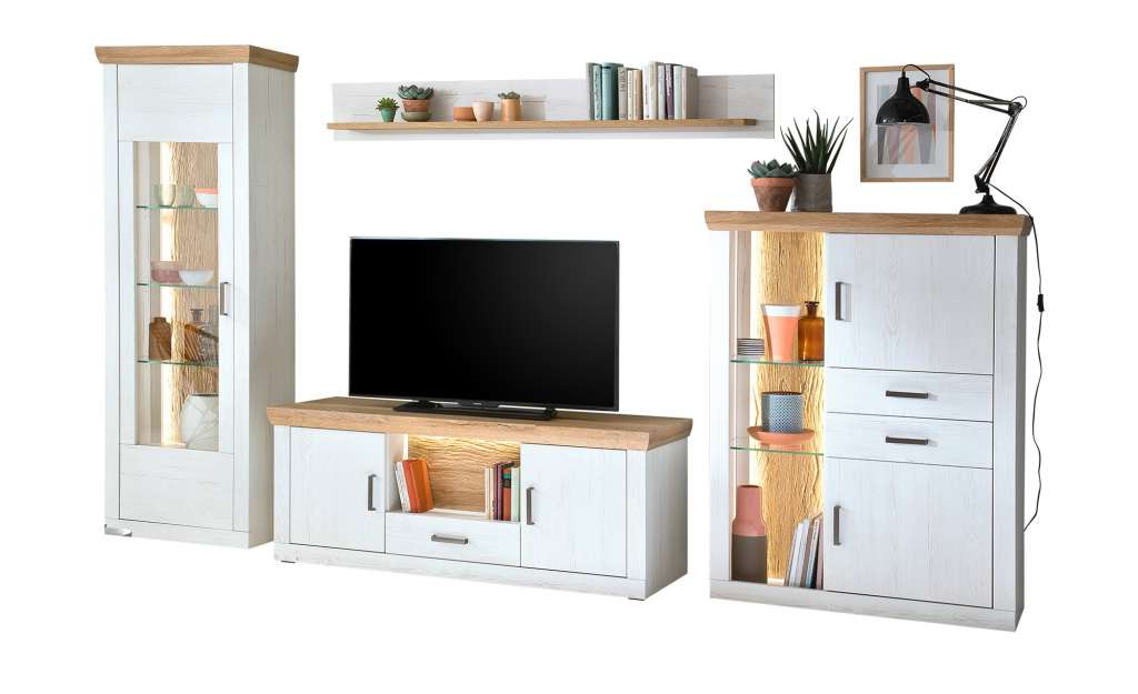 maison bleue Wohnwand  Zara ¦ holzfarben Wohnwände - Höffner