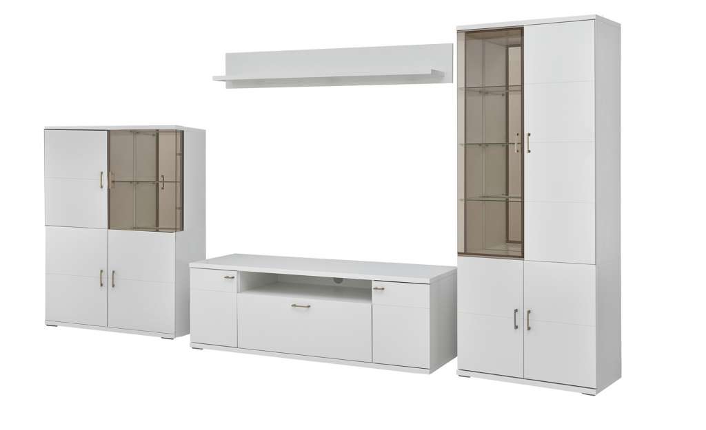 uno Wohnwand  Asbach ¦ weiß Wohnwände - Höffner