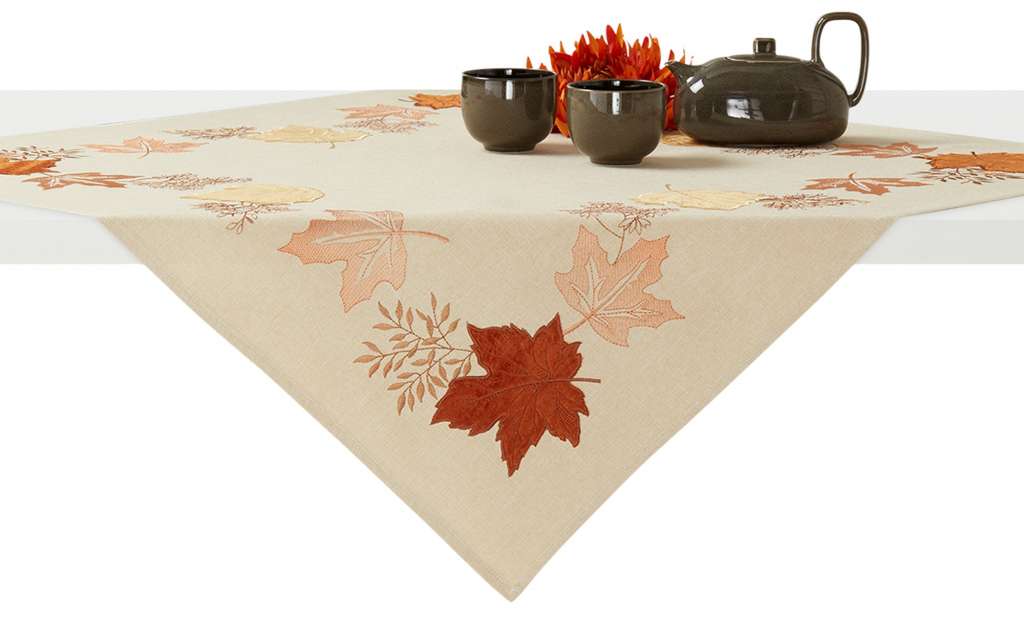 Mitteldecke  Herbstblätter ¦ creme ¦ 100% Polyester Heimtextilien > Tischwäsche > Tischdecken - Höffner