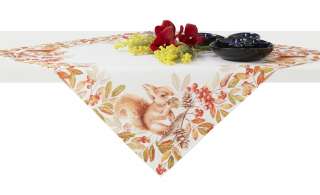 Mitteldecke  Eichhörnchen mit Blättern ¦ mehrfarbig ¦ 100% Polyester Heimtextilien > Tischwäsche > Tischdecken - Höffner