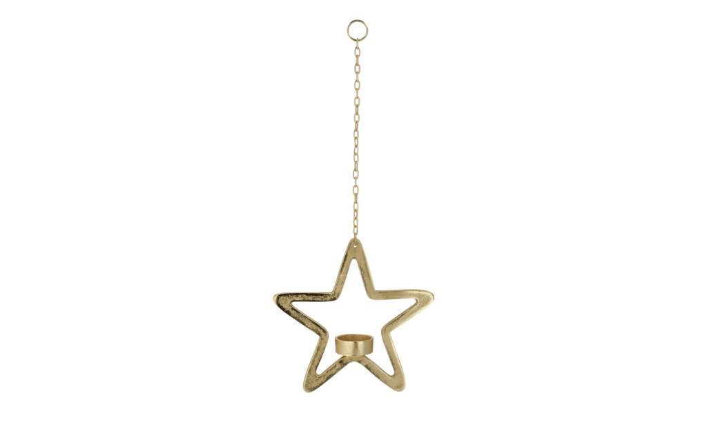 Teelichthalter  Stern ¦ gold ¦ Aluminium Dekoration > Kerzen & Lichter > Kerzenständer - Höffner