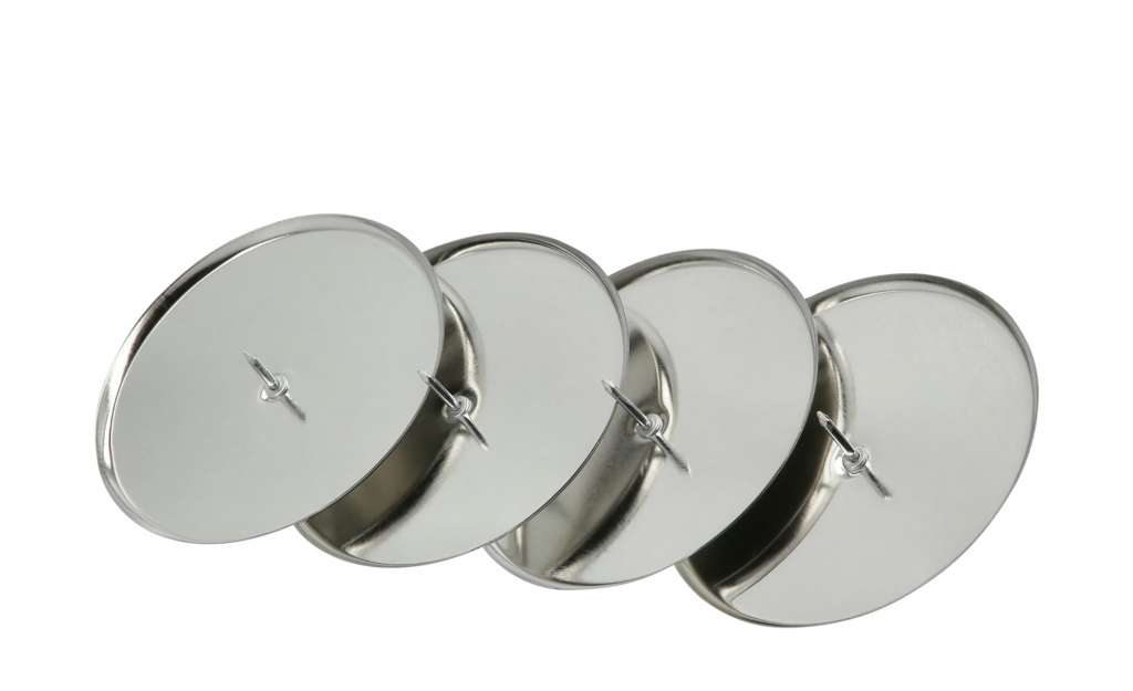 Adventskerzenhalter, 4er-Set ¦ silber ¦ Metall Ø: 8 Dekoration > Kerzen & Lichter > Kerzenständer - Höffner