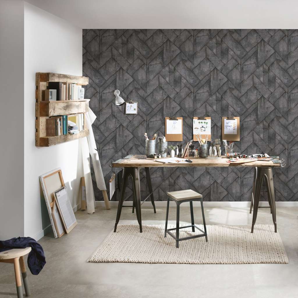 home24 Vliestapete Industrielook Betonoptik