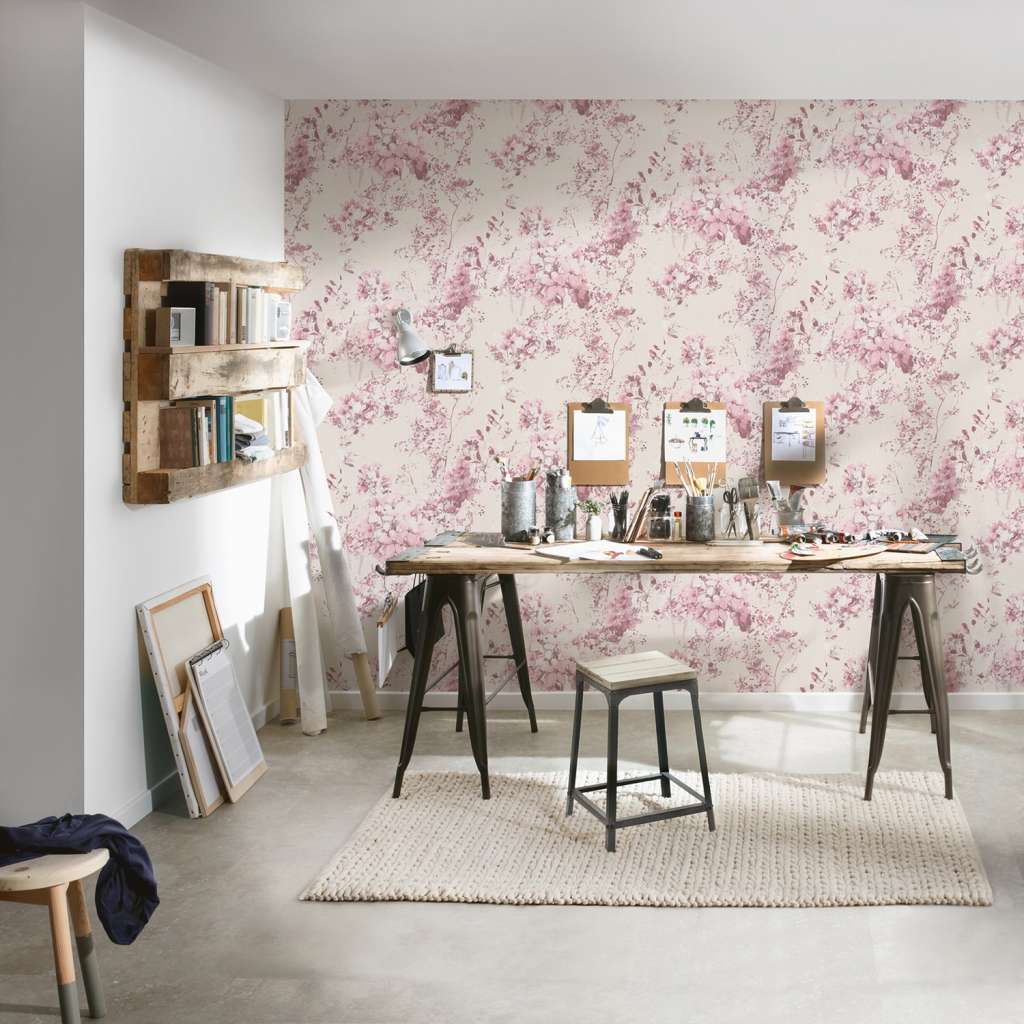 home24 Vliestapete Blätter Floral