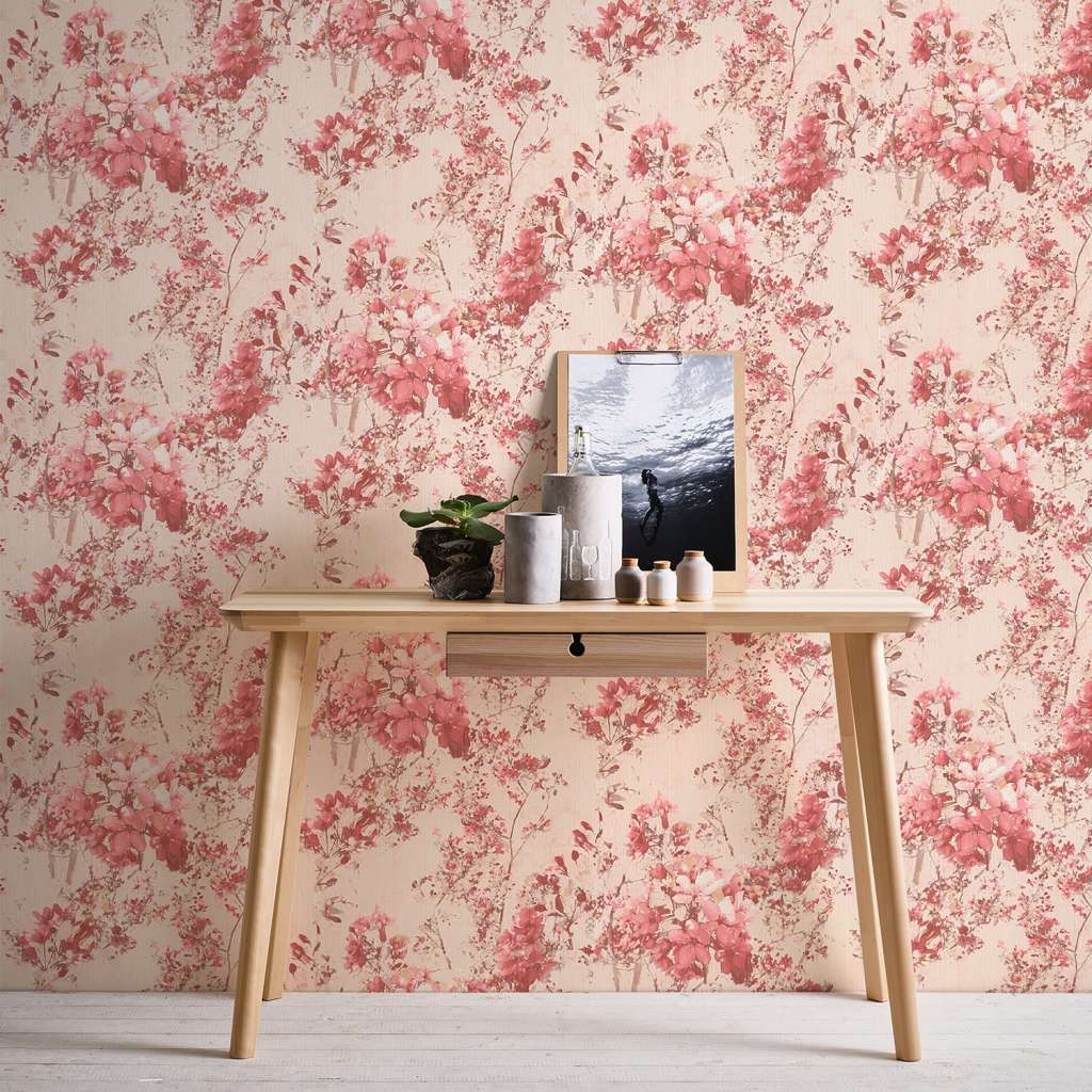 home24 Vliestapete Blätter Floral