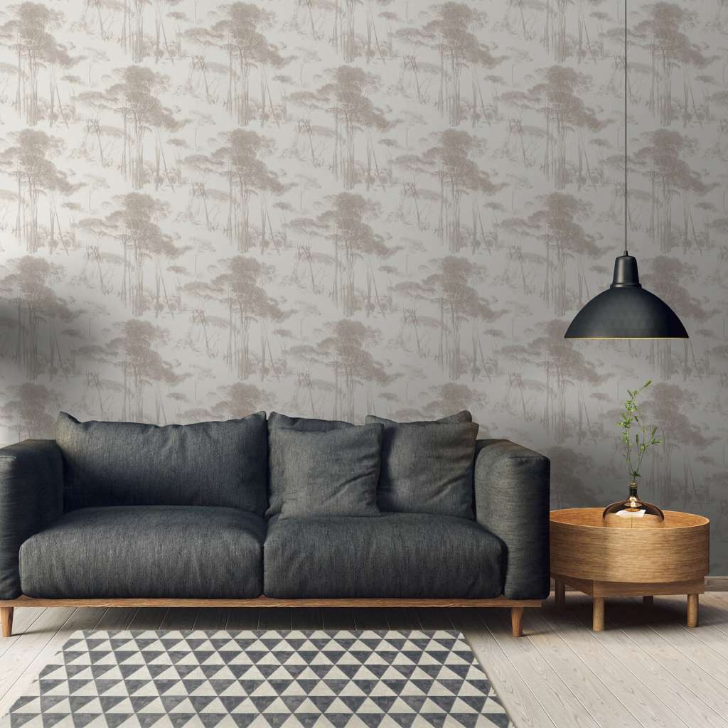 home24 Vliestapete Vintage Wald