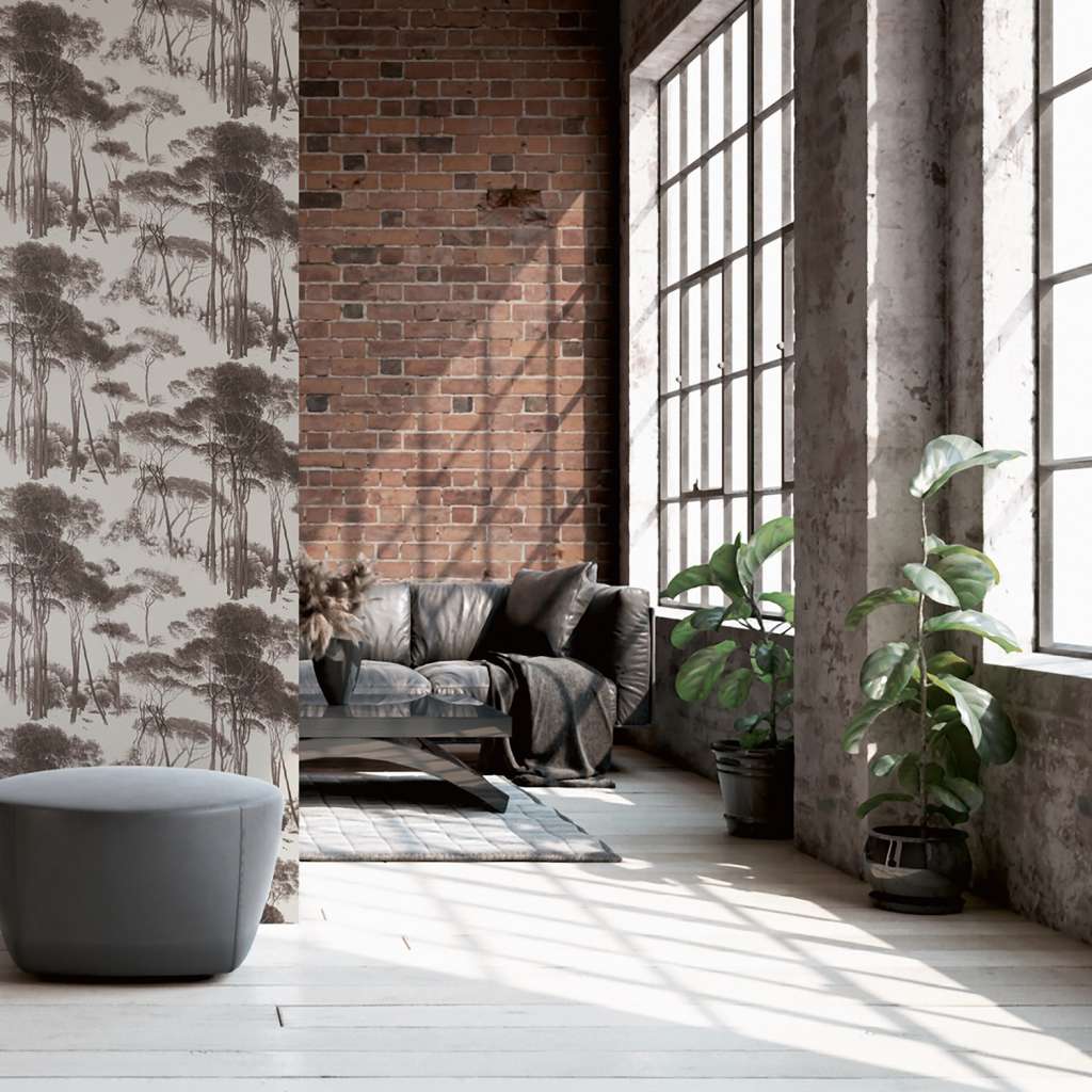 home24 Vliestapete Vintage Wald