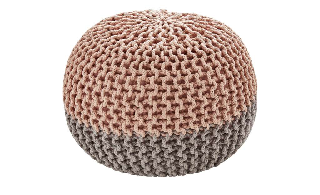 HOME STORY Strickpouf ¦ rosa/pink ¦ 100% Polystyrene Bälle im Baumwollbeutel Ø: 50 Heimtextilien > Kissen > Bodenkissen - Höffner